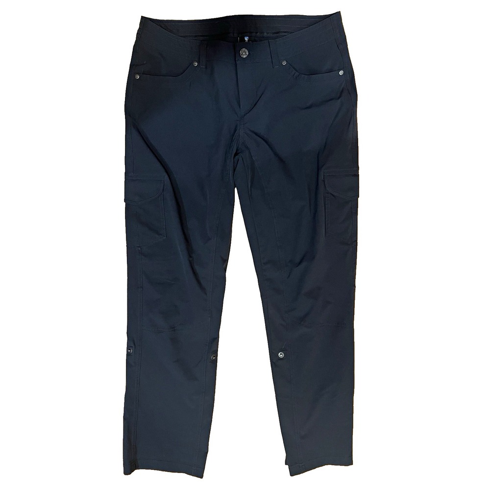 KUHL Women’s Black Roll-Up Pant Straight Leg Stretch Hiking Climbing 10 Short